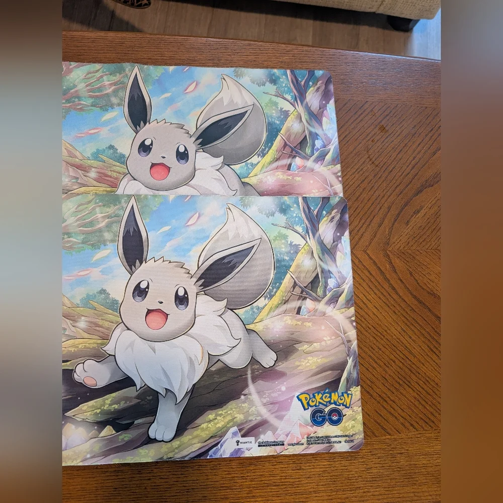 Pokémon Eevee Playmat / Play Mat - Pink, White, Blue Gently Used